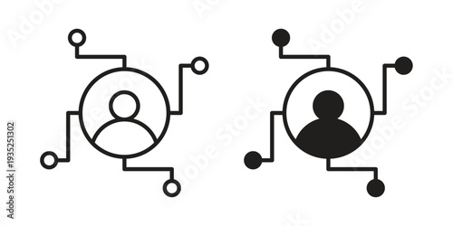 Affiliate marketing icon. Simple outline style concept. Thin line vector illustration.