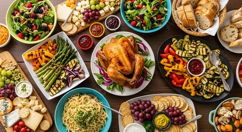 Wallpaper Mural Colorful Assorted Appetizers and Snack Platter Spread for Party. Torontodigital.ca