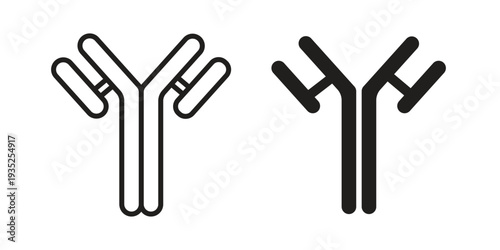 Antibody icon. Simple outline style concept. Thin line vector illustration.