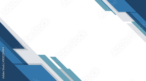Abstract blue and white geometric background with angular shapes and lines creating a dynamic and modern design perfect for corporate presentations and professional use