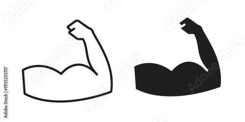 Arm icon. Simple outline style concept. Thin line vector illustration.