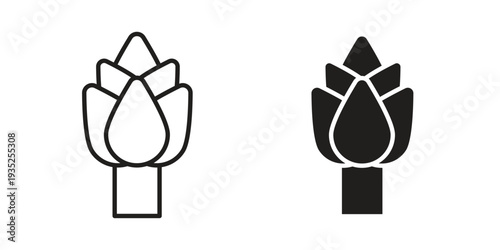 Artichoke icon. Simple outline style concept. Thin line vector illustration.