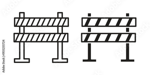Barrier icon. Simple outline style concept. Thin line vector illustration.