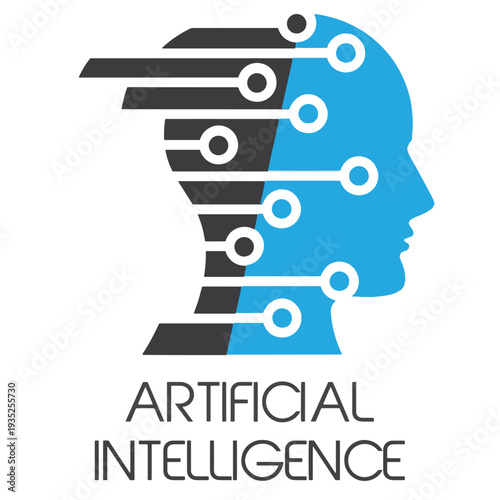 Artificial Intelligence and Technology Digital Logo Concept