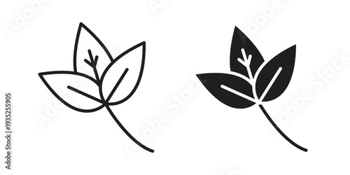Basil icon. Simple outline style concept. Thin line vector illustration.