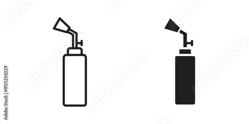 Blowtorch icon. Simple outline style concept. Thin line vector illustration.