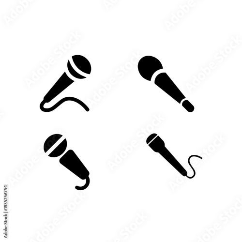 Hand Microphone Icon Sheet