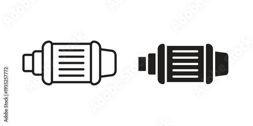 Car alternator icon. Simple outline style concept. Thin line vector illustration.