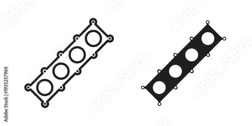 Car gasket icon. Simple outline style concept. Thin line vector illustration.