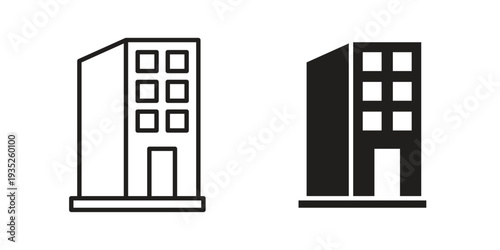 Company icon. Simple outline style concept. Thin line vector illustration.