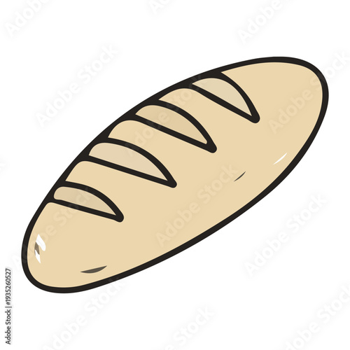Cartoon Loaf of Bread Icon