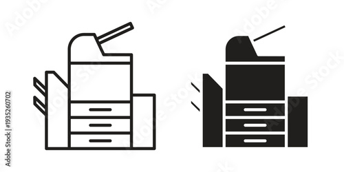 Copier icon. Simple outline style concept. Thin line vector illustration.