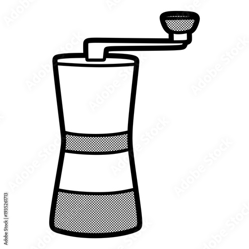 coffee grinder vector, lines can be changed