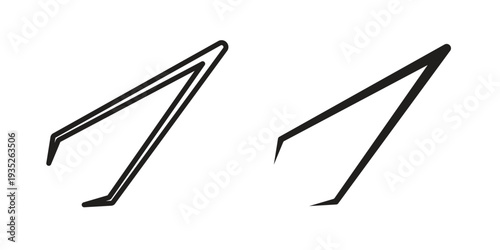 Eyebrow tweezers icon. Simple outline style concept. Thin line vector illustration.