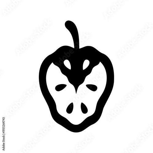 Black raspberry icon isolated on a white background 
