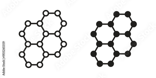 Graphene icon. Simple outline style concept. Thin line vector illustration.