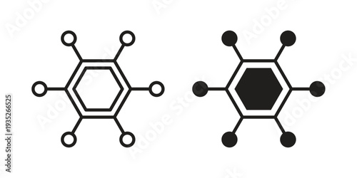 Hub icon. Simple outline style concept. Thin line vector illustration.
