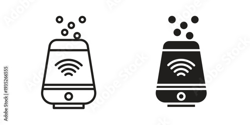 Humidifier icon. Simple outline style concept. Thin line vector illustration.