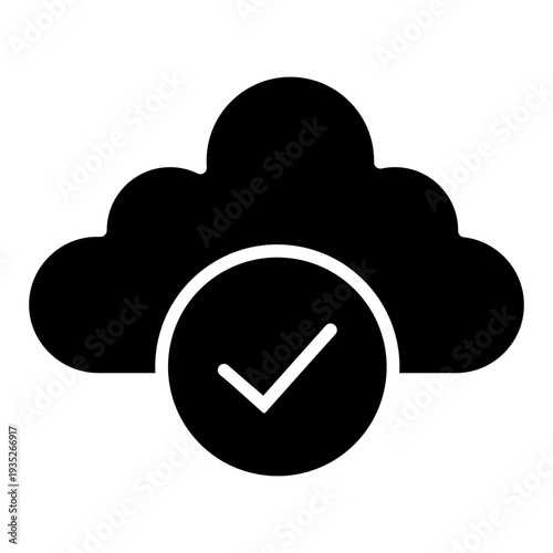 Cloud service vector icon. Cloud storage Illustration sign. Database symbol. Cloud drive logo.