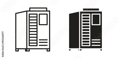 Infrared heat cabin icon. Simple outline style concept. Thin line vector illustration.
