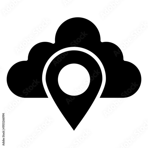 Cloud service vector icon. Cloud storage Illustration sign. Database symbol. Cloud drive logo.