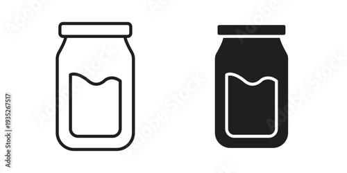 Jar icon. Simple outline style concept. Thin line vector illustration.
