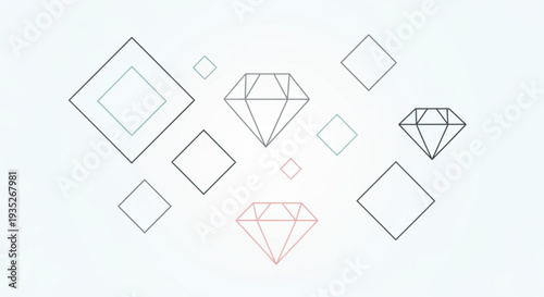 Geometric diamond shapes in modern minimalist design