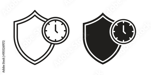 Long term icon. Simple outline style concept. Thin line vector illustration.