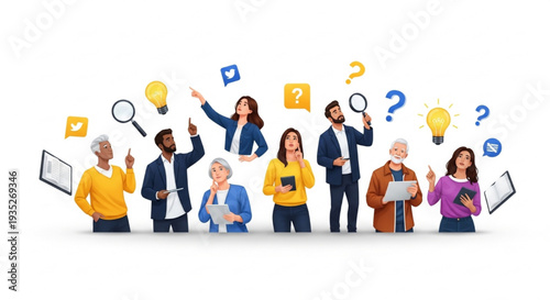 International Ask a Question Day Curiosity and Learning Vector Illustration