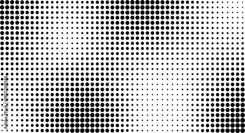 Black Halftone Dot. Abstract Minimalist Polka Dot Texture,  vector Design
