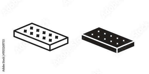 Mattress icon. Simple outline style concept. Thin line vector illustration.