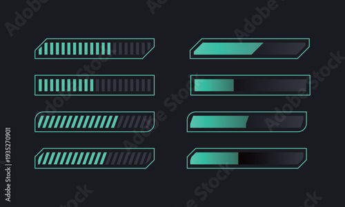 サイバーデザインのプログレスバー・ローディングゲージセット
