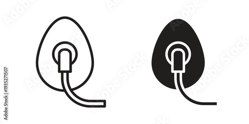 Oxygen mask icon. Simple outline style concept. Thin line vector illustration.