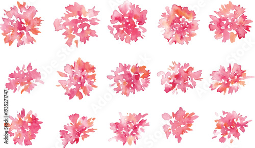 水彩画。水彩タッチのカーネーションベクターイラスト。母の日のカーネーションフレーム素材。Watercolor painting. Watercolor carnation vector illustration. Carnation frame material for Mother's Day.