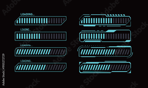 サイバー風ローディングバー・プログレスインジケーターセット