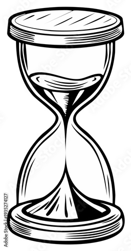 Hourglass Illustration Symbolizing Time, Sand, Flow, and Deadlines
