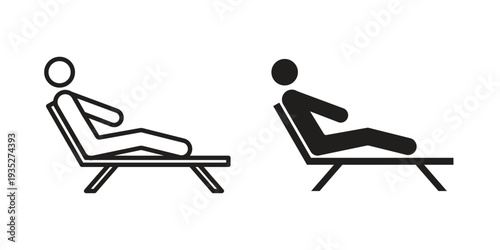 Resting icon. Simple outline style concept. Thin line vector illustration.