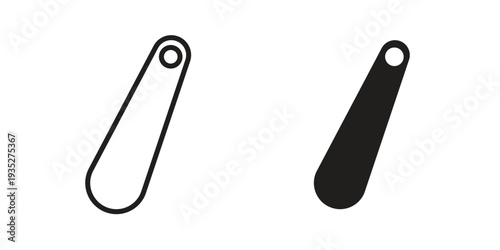 Shoehorn icon. Simple outline style concept. Thin line vector illustration.