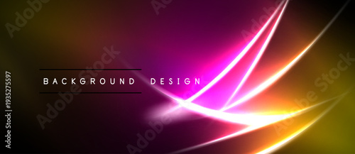 Vibrant abstract background. Gradient colors blend, creating dynamic light streaks. Modern design element for digital projects.