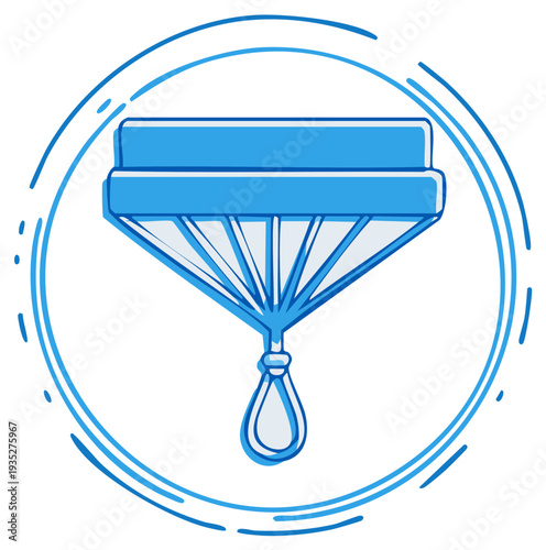 Vector Graphic of Blue Squeegee for Washing Windows Cleaning Glass Surfaces