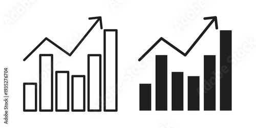 Stagflation icon. Simple outline style concept. Thin line vector illustration.