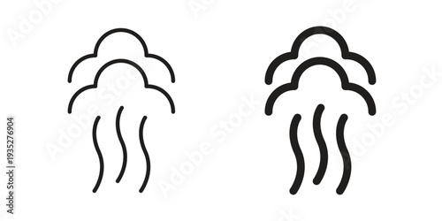 Steam icon. Simple outline style concept. Thin line vector illustration.