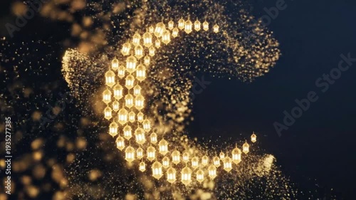 Crescent Moon and Star Shaped Lights.