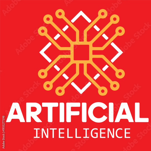 Artificial Intelligence and Technology Digital Logo Concept