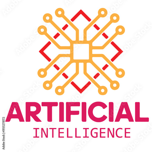 Artificial Intelligence and Technology Digital Logo Concept