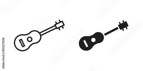 Ukulele icon. Simple outline style concept. Thin line vector illustration.