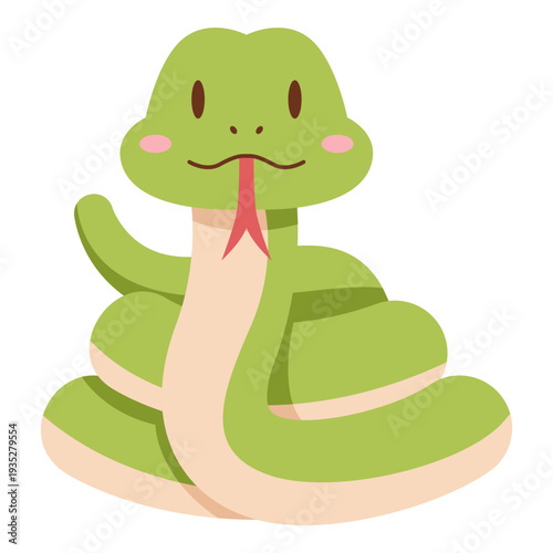 Snake illustration is suitable for animal or pets.