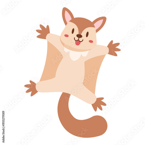 Sugar Glider illustration is suitable for animal or pets.