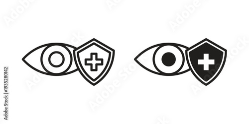 Vision insurance icon. Simple outline style concept. Thin line vector illustration.
