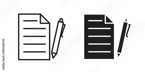 Wills and trusts icon. Simple outline style concept. Thin line vector illustration.